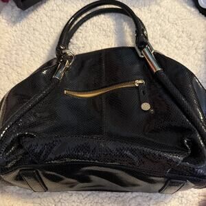 Antonio Melani genuine leather Black metallic‎ With Gold purse large